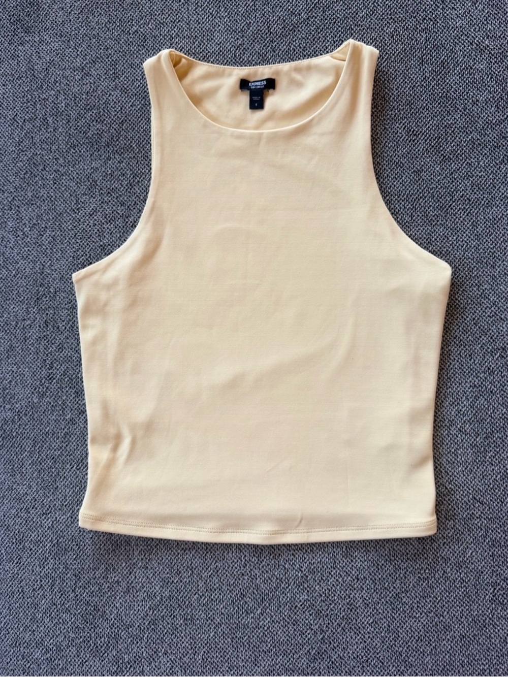 Express Body Contour Tank  - Pale Yellow